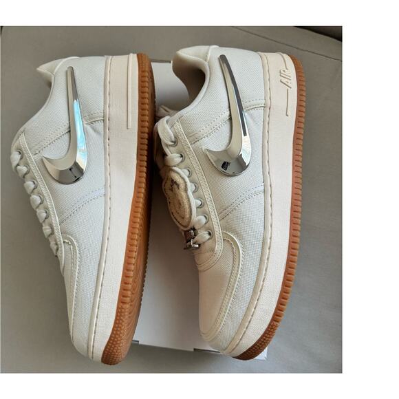 Nike Air Force 1 Low Travis Scott Sail, 10.5,  AQ4211-101, NEW